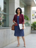 Samyukta-Handloom ikkat weave knee length dress