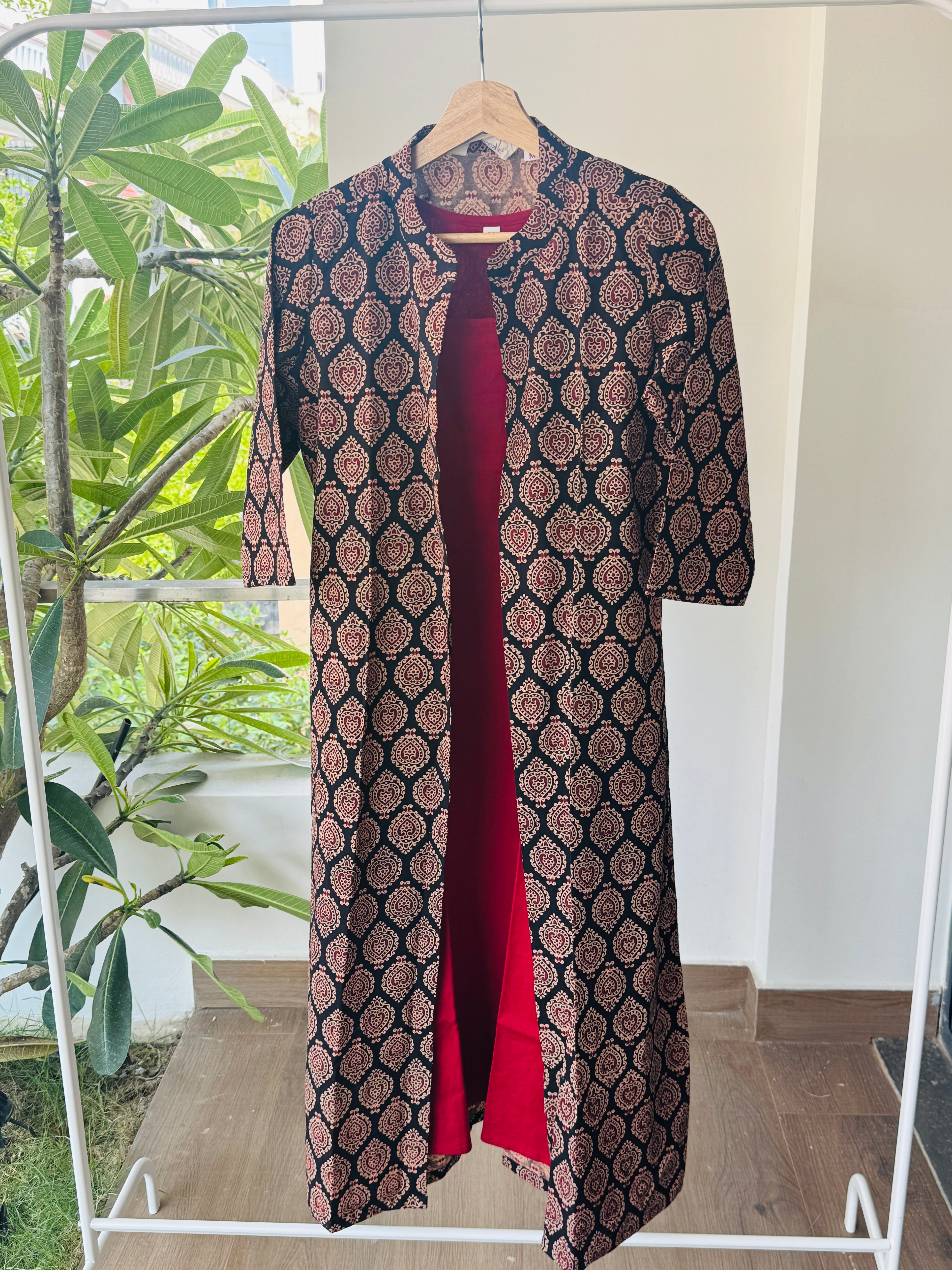 Aridra - Cotton hand block printed long dress