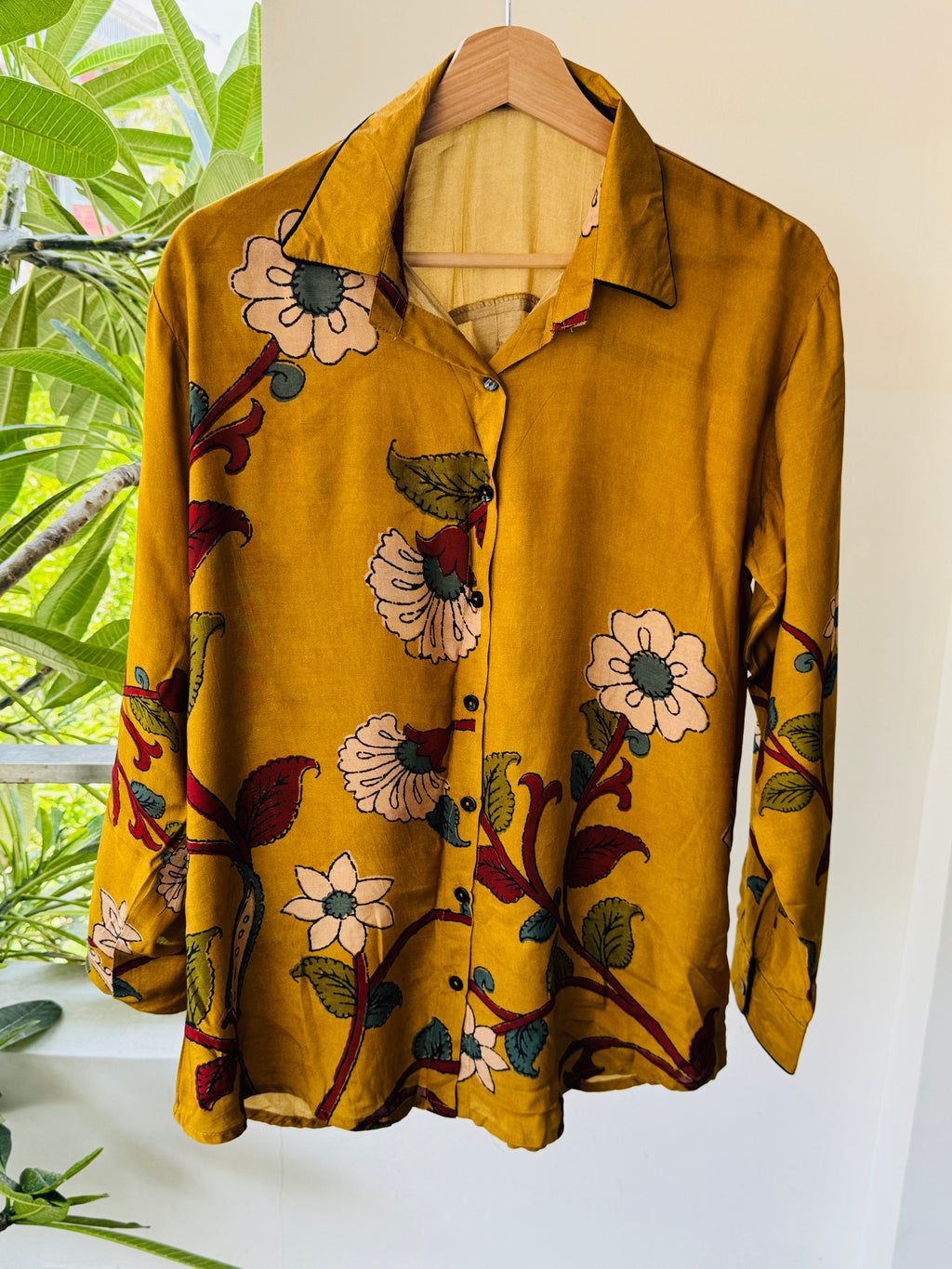 Disha- Pure crepe shirt with Kalamkari print