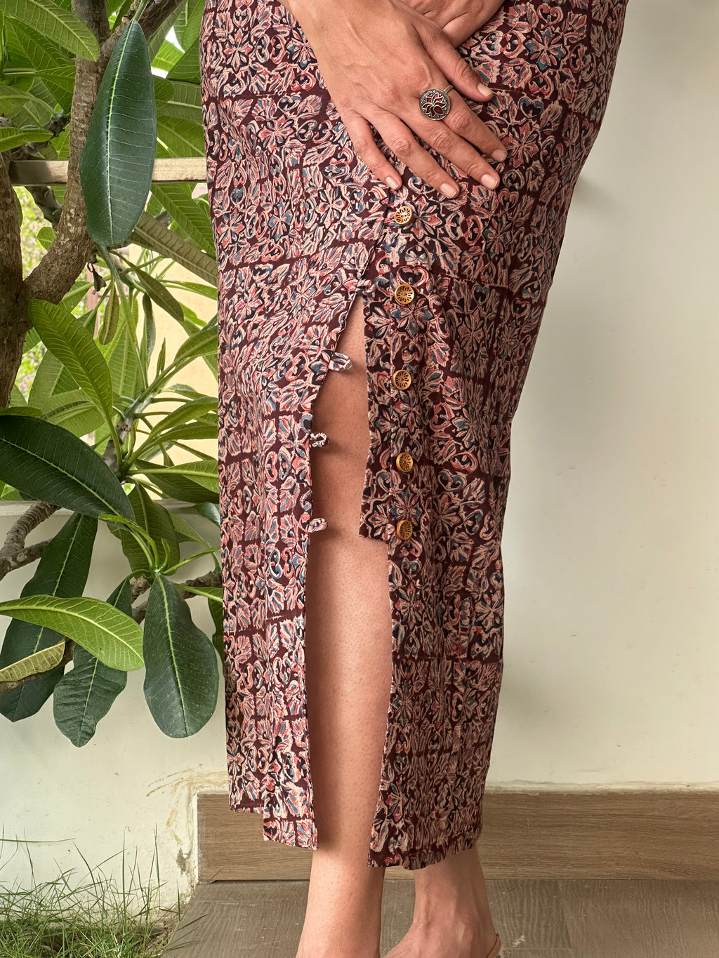 Mudra - Hand block printed kalamkari skirt top