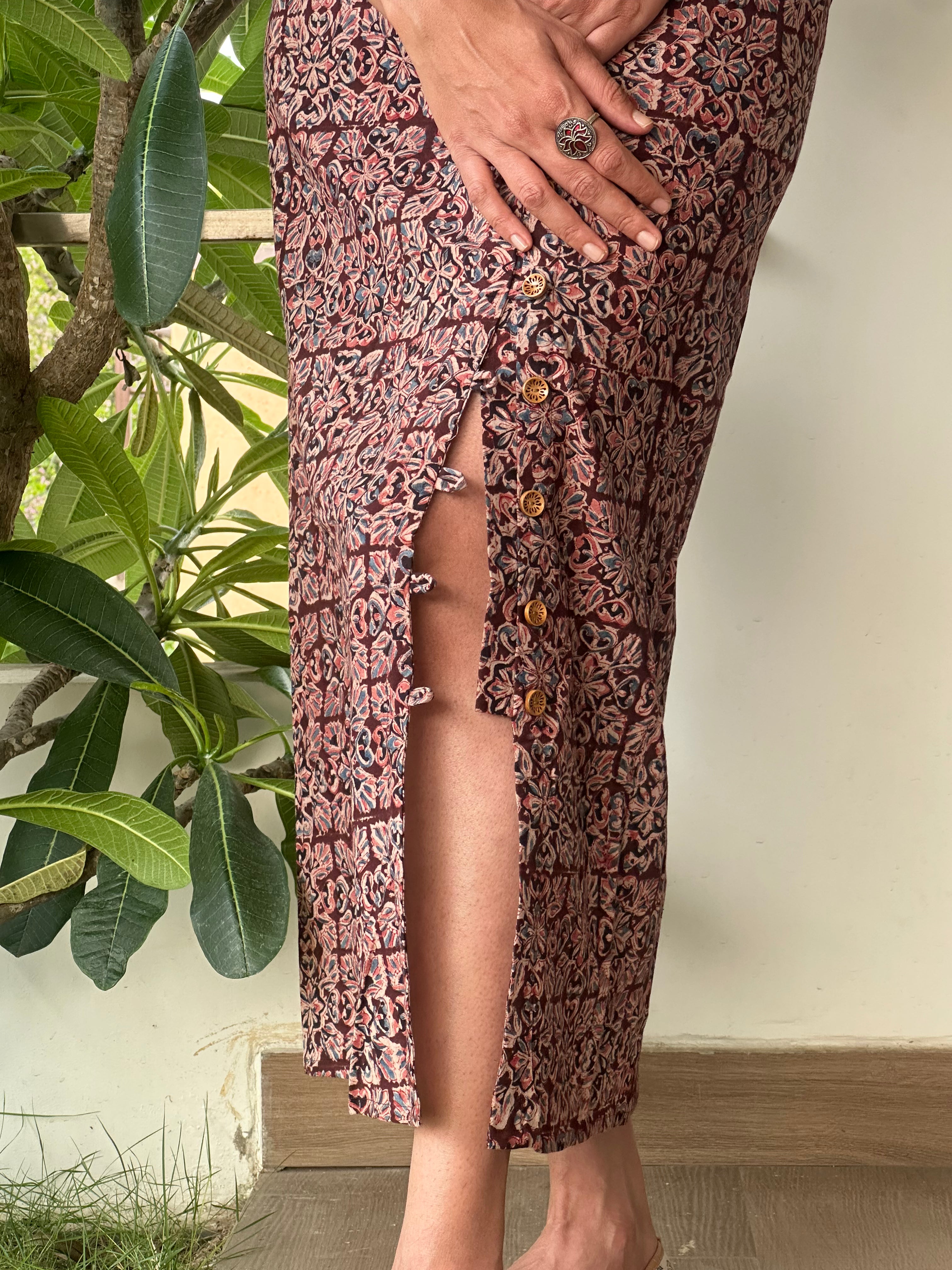 Mudra - Hand block printed kalamkari skirt top