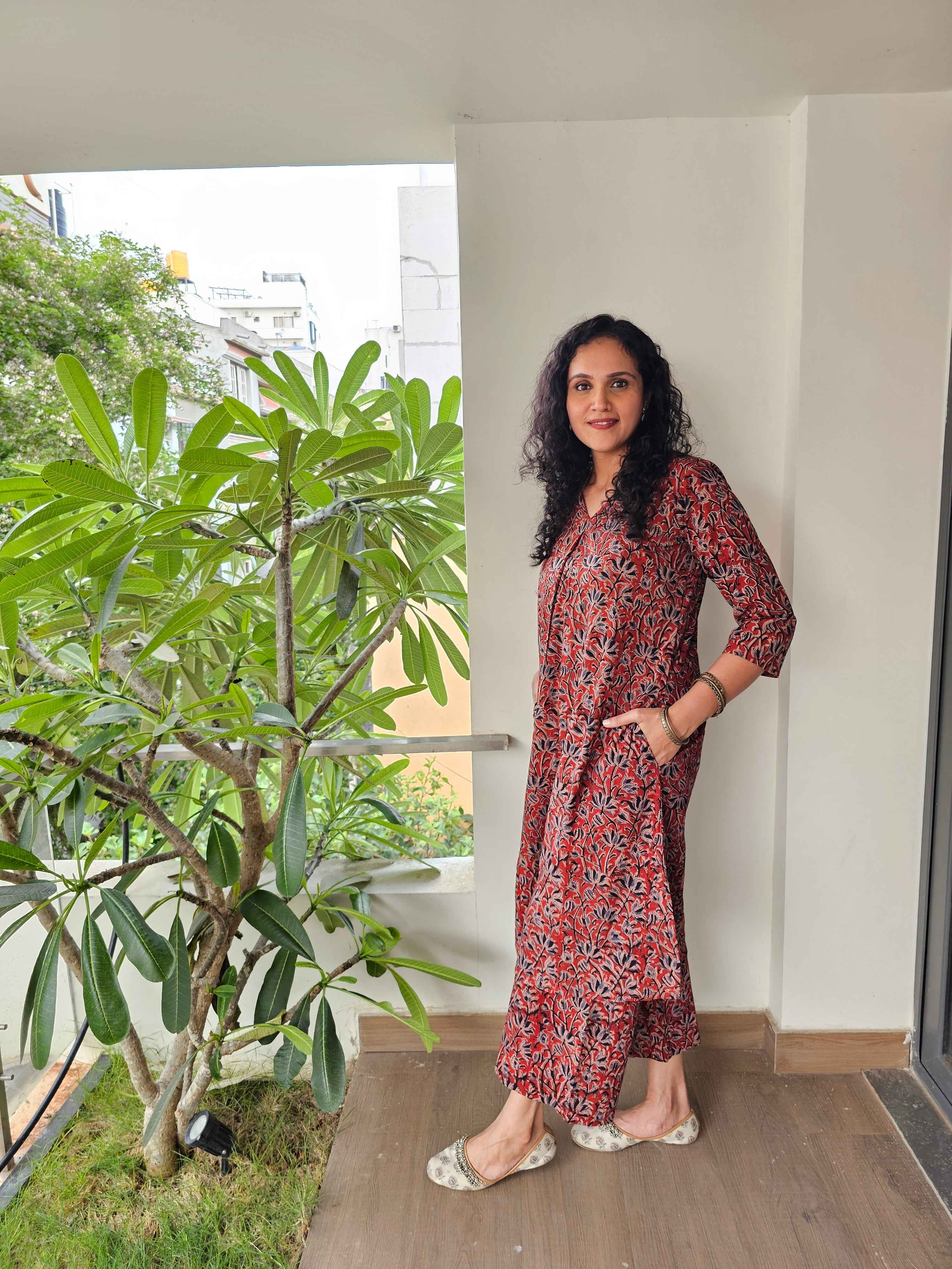 Dhrithi - Hand block printed kalamkari kurta set – co ord