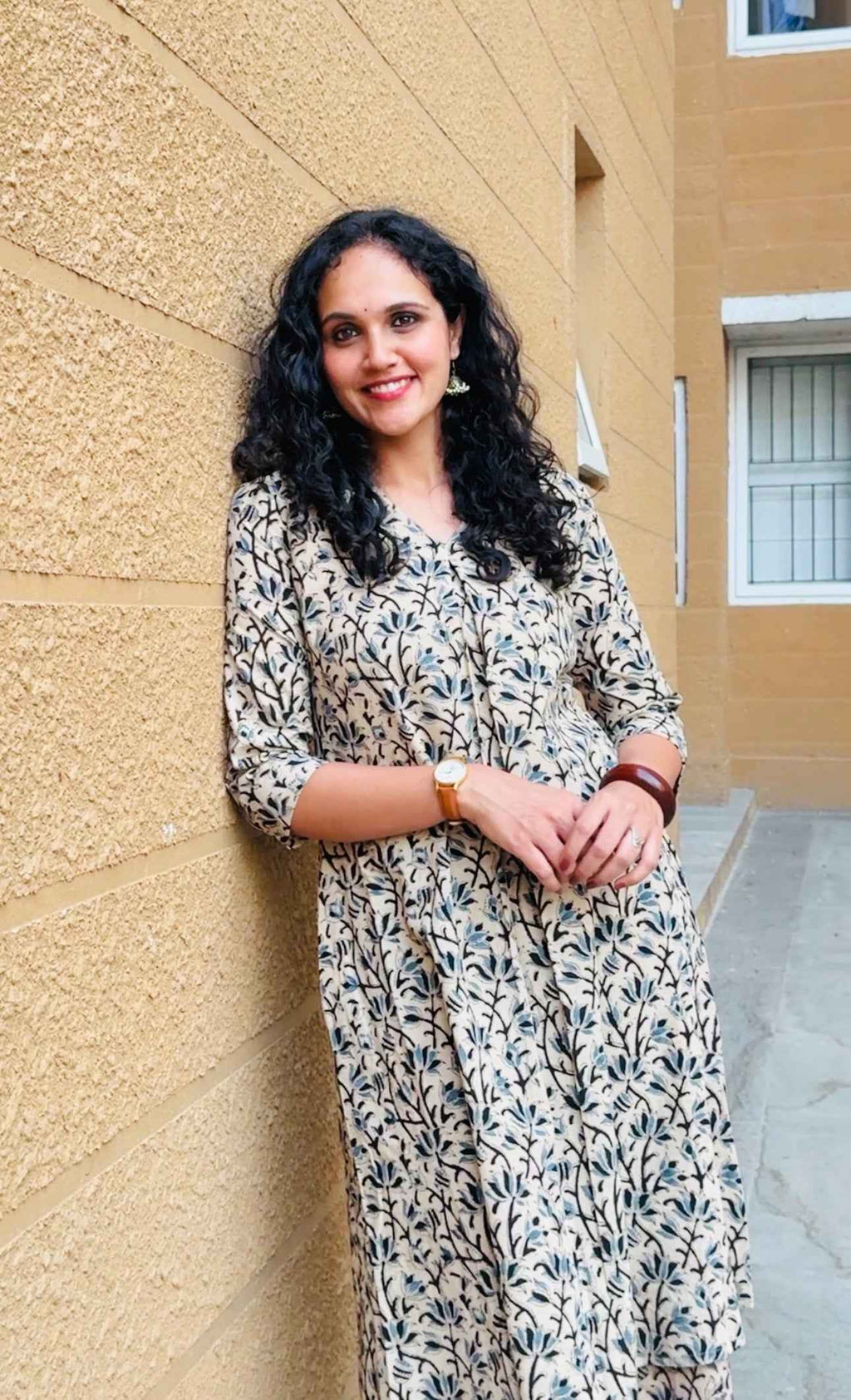 Dhatri - Hand block printed kalamkari kurta set co-ord