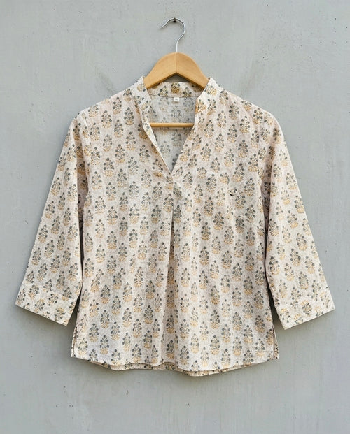 Ihita - Off-White Floral Uniqlo Top